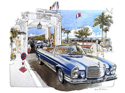 Mercedes-Benz 280SE 3.5 Cabriolet (1971): Illustrated by Ken Dallison