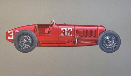 1933 Maserati Type 3000 – Illustrated by Hans A. Muth