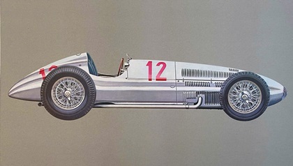 1939 Mercedes-Benz W163 3 Litre – Illustrated by Hans A. Muth