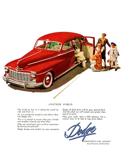 Dodge Four-Door Sedan Ad (November, 1947) – Another World