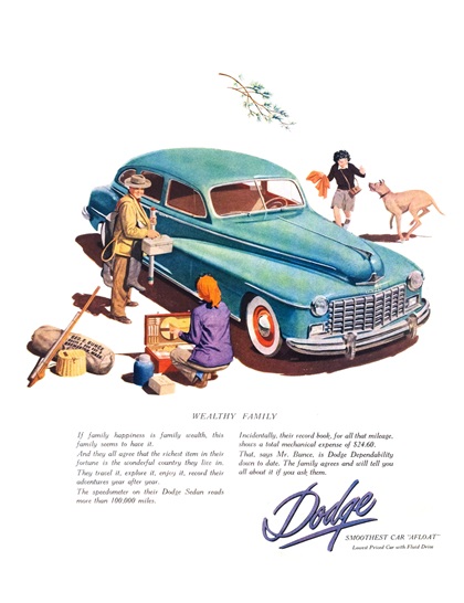 Dodge Four-Door Sedan Ad (February, 1948) – Wealthy Family
