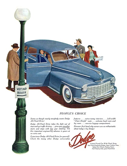 Dodge Four-Door Sedan Ad (October, 1948) – People's Choice