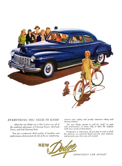 Dodge Custom Club Coupe Ad (October, 1946) – Everything you need to know