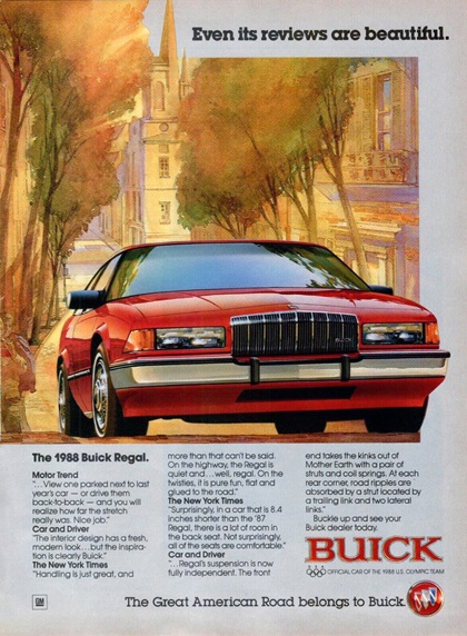 Buick Regal Ad (1988) – Even it's reviews are beautiful.