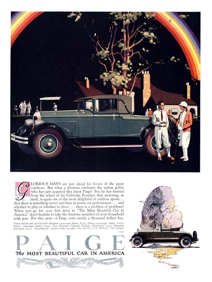 Paige Advertising Art (1926)