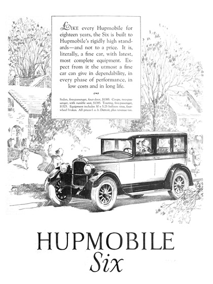 Hupmobile Advertising Art by Cozzy Graham (1926)