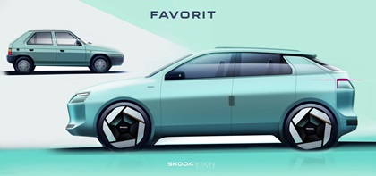 Skoda Favorit by Ljudmil Slavov (2025) – Design Sketch