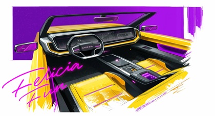 Skoda Felicia Fun by Julien Petitseigneur (2025) – Design Sketch – Interior
