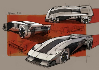 Ferrari F76 Hypercar Concept (2025) – Design Sketch by Flavio Manzoni
