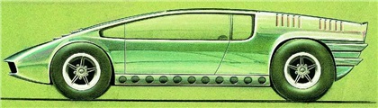 Bizzarrini Manta (ItalDesign), 1968 - Design Sketch