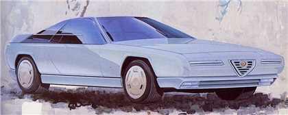 Alfa Romeo Delfino (Bertone), 1983 - Design sketch