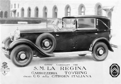 1932 Citroen Tipo 6C Coupe Cabriolet Regina d’Italia (Touring)
