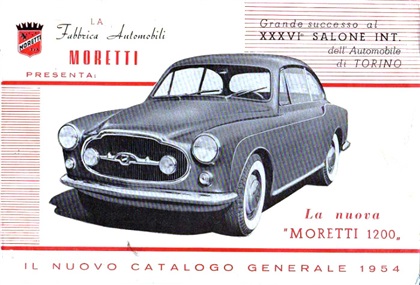 Moretti 1200 Berlina - 1954 Brochure