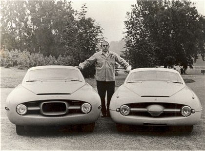 Abarth 1100 Ghia, built toghether with her twin based on a Simca Chassis (Simca on the left)