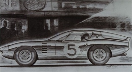 Alfa Romeo Canguro (Bertone), 1964 - Giugiaro' Design Sketch