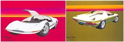 Ferrari 275 P2 (Michelotti), 1968 - Design Sketches by Bob Peak
