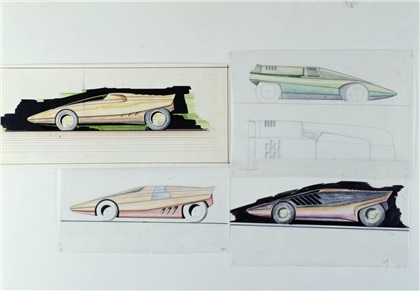 Alfa Romeo Carabo (Bertone), 1968 - Design Sketches
