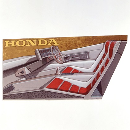 Honda HP-X (Pininfarina), 1984 – Design Sketch – Interior