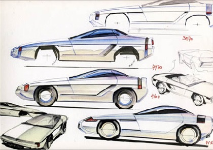 Chevrolet Ramarro (Bertone), 1984 - Design sketches