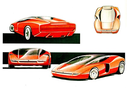 Ferrari Mythos (Pininfarina), 1989 - Design Sketches