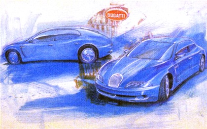 Bugatti EB 112 (ItalDesign), 1993 - Design Sketch
