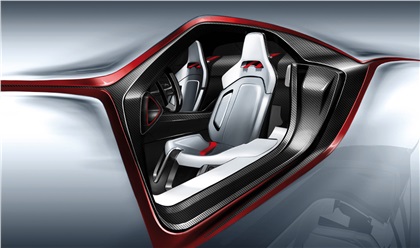 Italdesign Giugiaro Parcour Roadster, 2013 - Interior Design Sketch