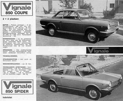 Fiat 850 Coupe and Spider (Vignale)