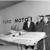 3/8th scale Ford X-1000. Tremulis flanked by George Walker and someone who looks like it could be Robert McNamara. Dated 12-21-1955 