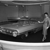 Ford La Galaxie - model Marilynn Grithith posing beside the new Ford Dream Car, January 3, 1958 at an auto show at Chicago's Amphitheater