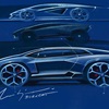 Lamborghini Lanzador Concept, 2023 – Design Sketch by Mitja Borkert