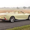 Rear 3/4 view of Cadillac SOLLEI concept vehicle in Manila Cream