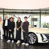 Cadillac SOLLEI concept vehicle – Design Team: Keunhyuk Choi, Hannah Dunbar, Taka Suginoshita, Erin Crossley, Alexandra Dymowska, along with the Senior Vice President of GM Design, Michael Simcoe.