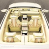 Birds eye view of Cadillac SOLLEI concept vehicle with bespoke Sola Yellow Iridescent interior