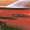 A super-slim tail spoiler featured the only razor edge on the otherwise rounded body of the 1989 Chevrolet California IROC Camaro concept car.