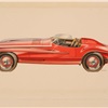 Virgil M. Exner Design Drawing for the Cobra-Mercer Concept Car, 1964