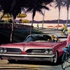 1959 Pontiac Catalina Convertible - 'Bermuda': Art Fitzpatrick and Van Kaufman - Early in our Pontiac work, we really started breaking the rules. Putting the girl's bike in front of the car!'