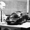 Gordon Buehrig with a model of the Tasco.