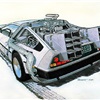 DeLorean DMC-12 "Time Machine" (1985): Concept Art by Andrew Probert