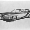Scimitar Town Car Phaeton Design Sketch by Brooks Stevens, 1958