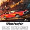 Dodge Charger Rallye Ad (1973): For the hard driving man