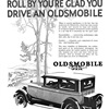 Oldsmobile Six DeLuxe Coach Ad (July, 1926): As months and miles roll by you're glad you drive an Oldsmobile