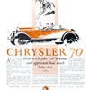 Chrysler "70" Ad (July, 1927): Fleetness - Illustrated by Fred Cole