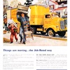 Dodge Trucks Ad (February, 1946): Things are moving... the Job-Rated way