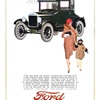 Ford Model T Ad (January, 1926): Coupe in deep Channel Green - Illustrated by Floyd Brink