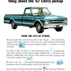 Chevrolet Fleetside Pickup Ad (February, 1967): Its new look is just one nice thing about the '67 Chevy pickup