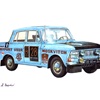 Москвич-412ИЭ Ралли «Лондон — Мехико» (1970): Рисунок Михаила Петровского