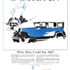 Jordan Line Eight Sedan Ad (1926): What More Could You Ask? - Illustrated by Fred Cole