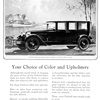 Packard Eight Seven-Passenger Sedan Ad (September, 1925): Your Choice of Color and Upholstery