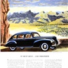 Lincoln-Zephyr V-12 Ad (March-April, 1940): Approaches a ranch in Wyoming - It went west... and prospered