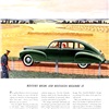 Lincoln-Zephyr V-12 Ad (April, 1940): Crossing Kansas wheat-lands - Western roads and distance welcome it
